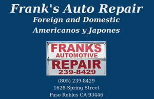Click to go to franksautocare.com